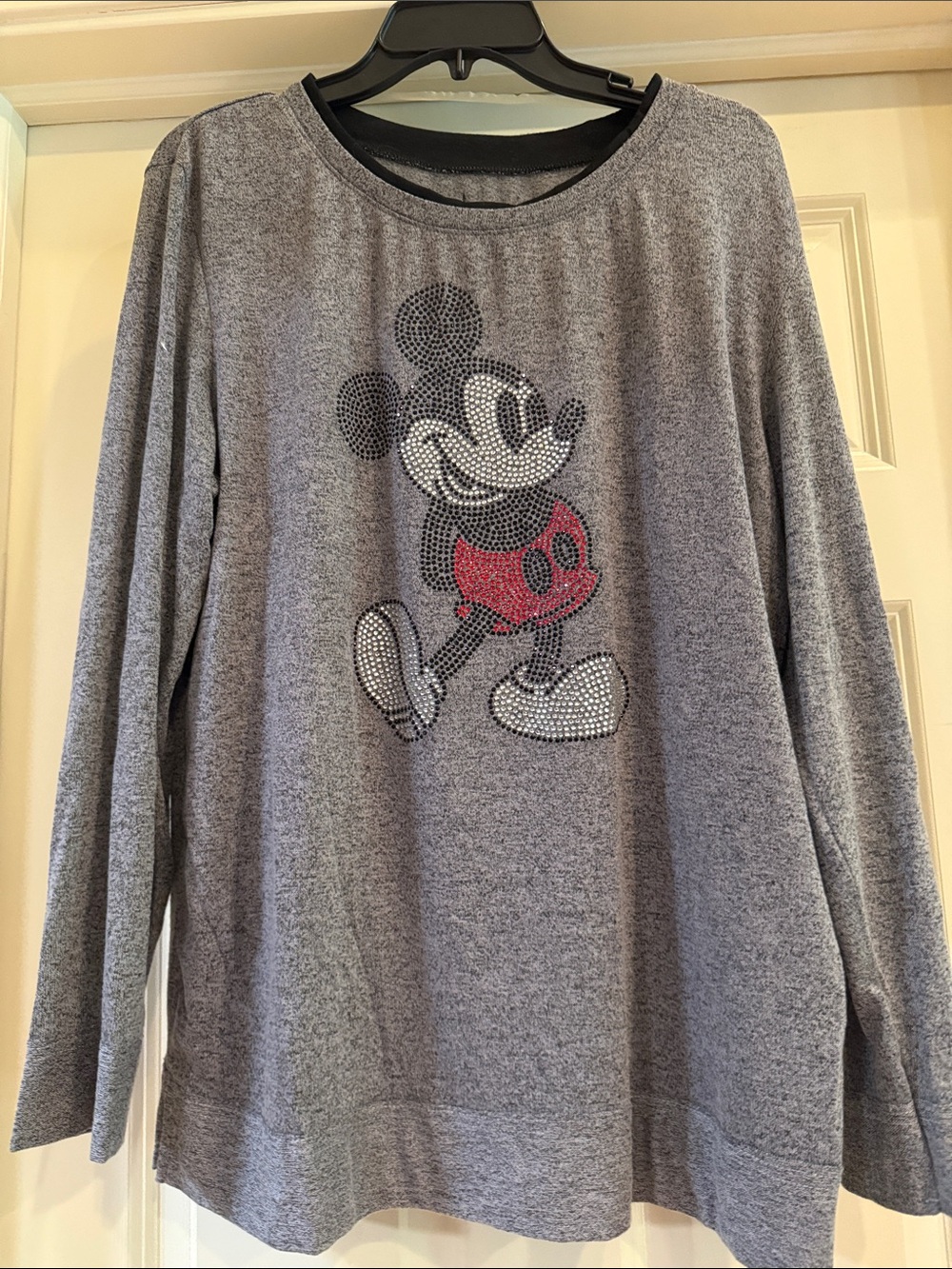 Disney Mickey Mouse Rhinestone Long Sleeve Tee